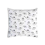 Almohada de salud blanca con perros