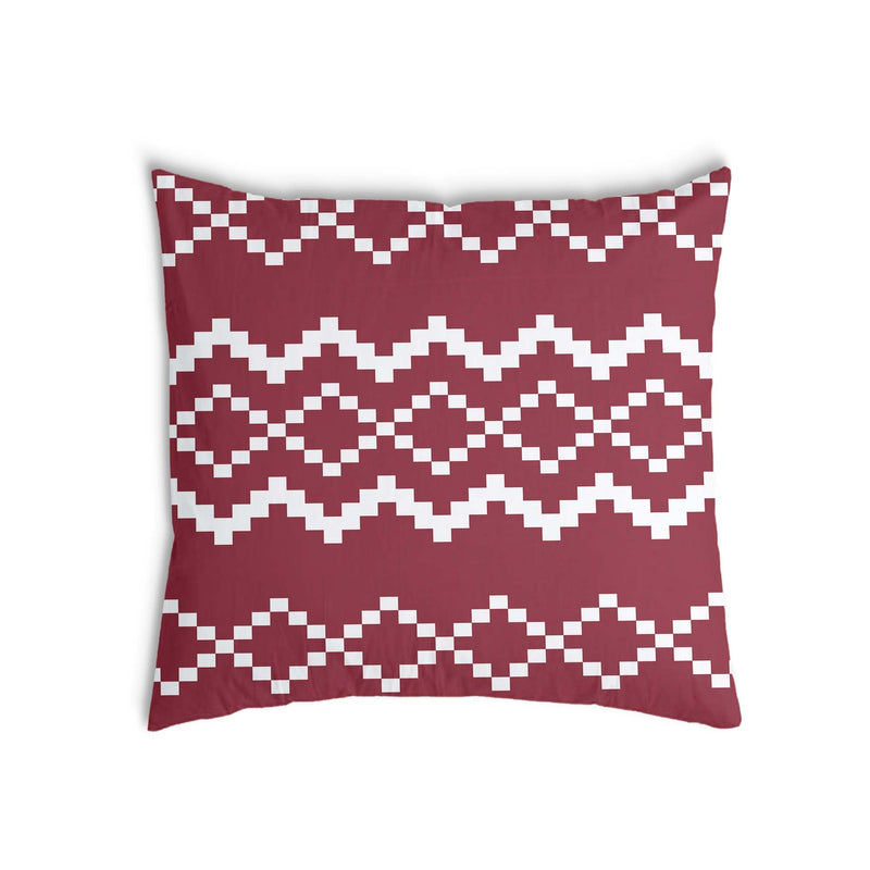 Almohada de salud con patrón navideño rojo
