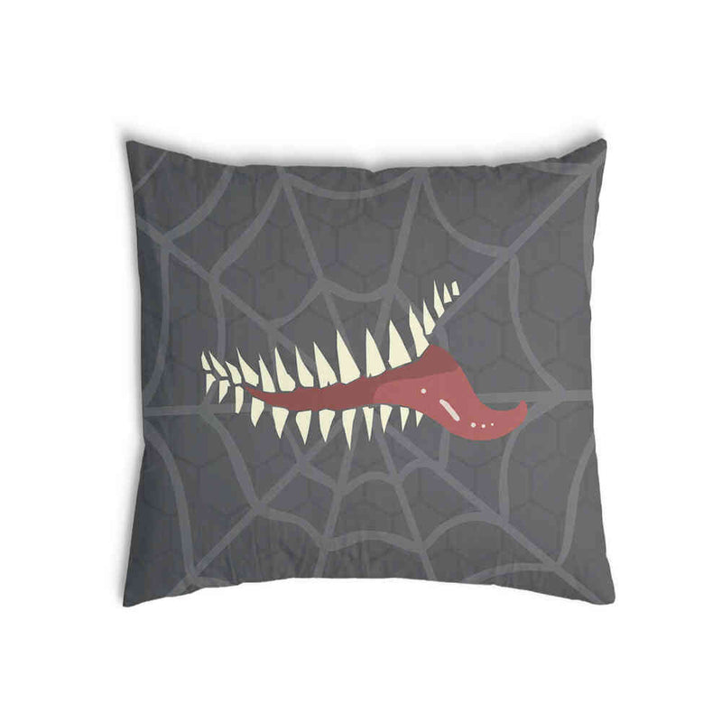 Almohada de salud gris con telaraña