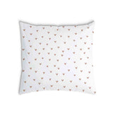 Almohada de salud blanca con corazones