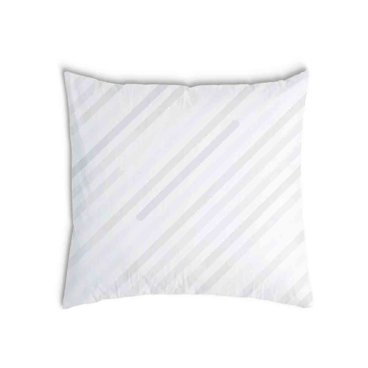 Almohada de salud blanca con delicadas rayas