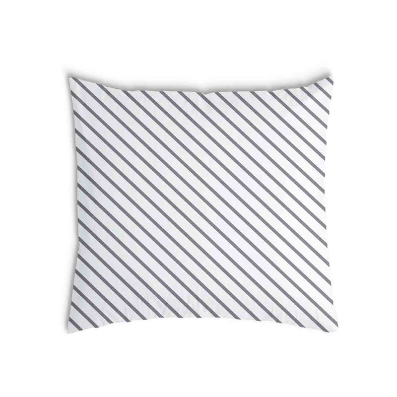 Almohada de salud con rayas grises horizontales