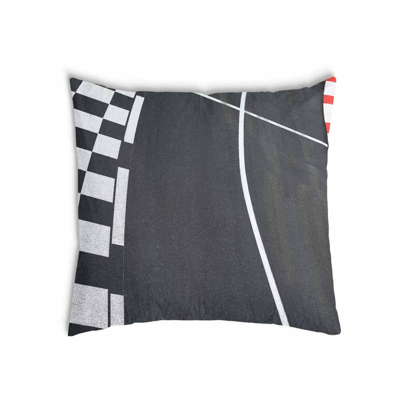 Almohada de salud gris oscuro con rayas blancas