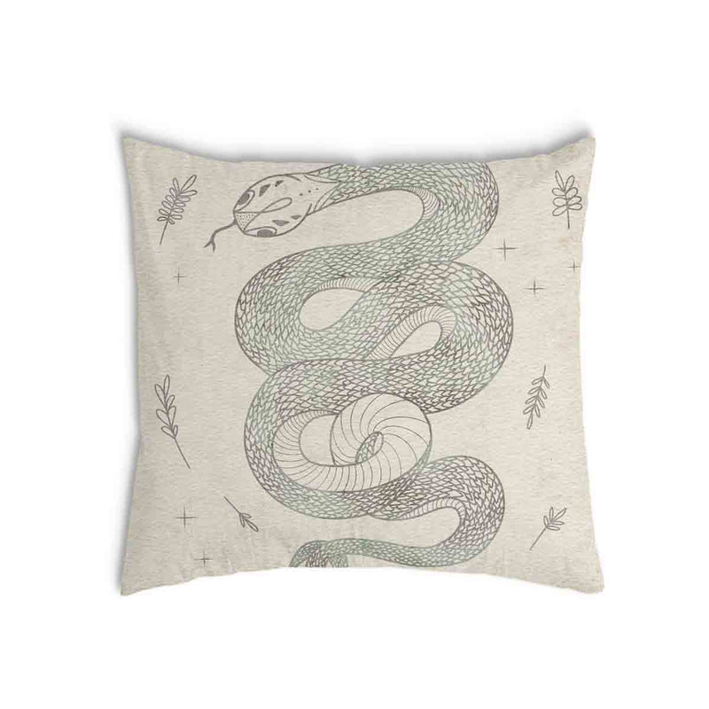Almohada de salud beige con serpiente