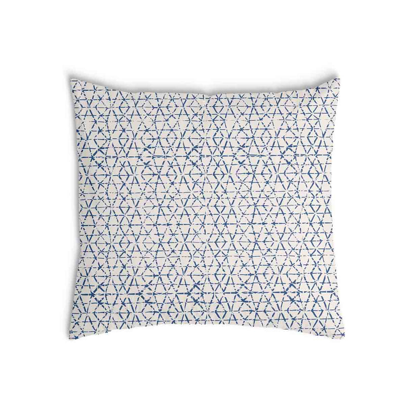 Almohada de salud blanca con delicadas formas azules