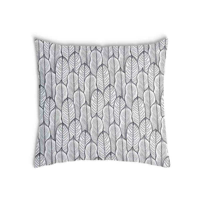Almohada de salud gris con hojas de arce