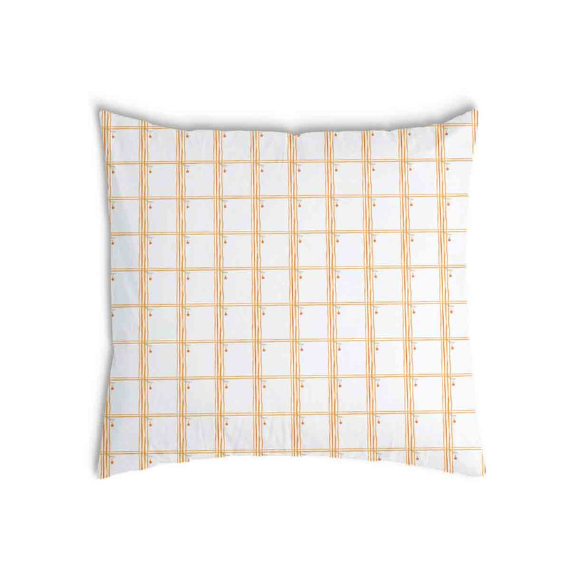 Almohada de salud amarillo a cuadros