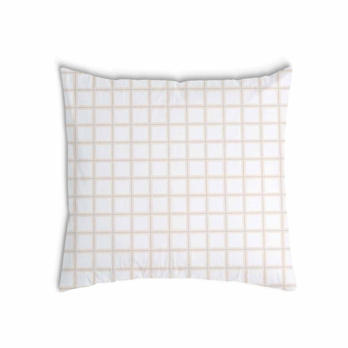 Almohada de salud naranja beige a cuadros