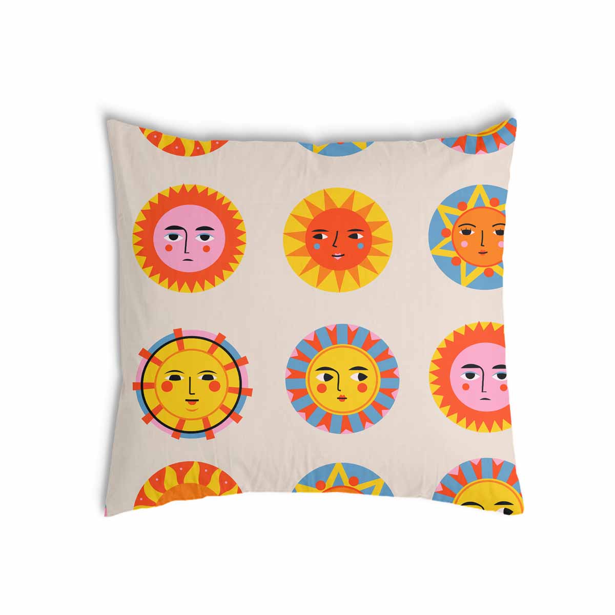 Almohada de salud beige con sol