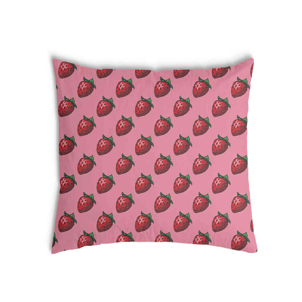 Almohada de salud rosa con fresas
