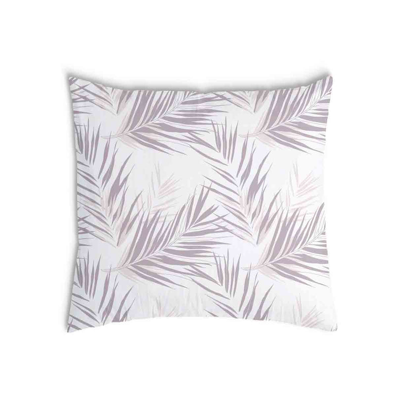 Almohada de salud blanca con hojas moradas