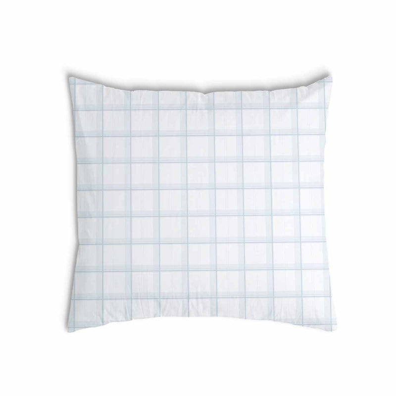 Almohada de salud blanca azul a cuadros