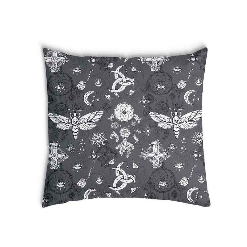 Almohada de salud negra libélula espeluznante