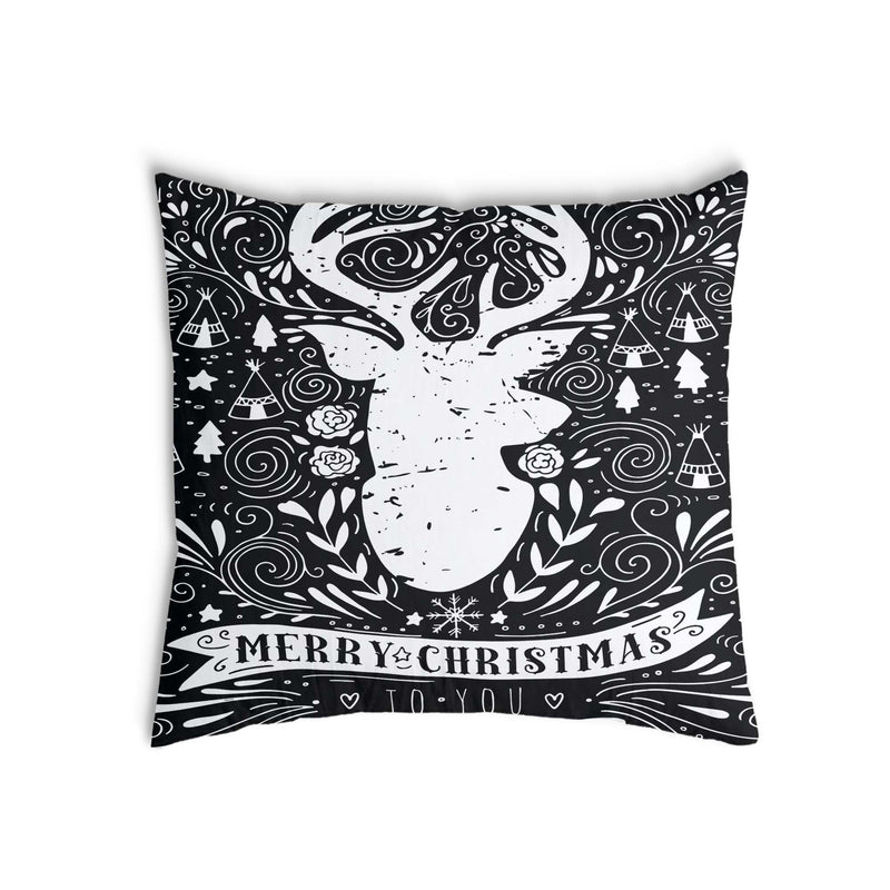 Almohada de salud negra Feliz Navidad