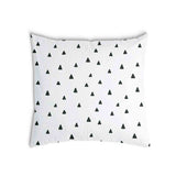 Almohada de salud blanca con triángulos en negro