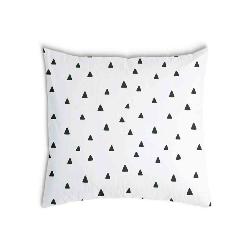 Almohada de salud blanca con triángulos en negro