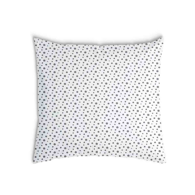 Almohada de salud blanca con muchos puntos grises