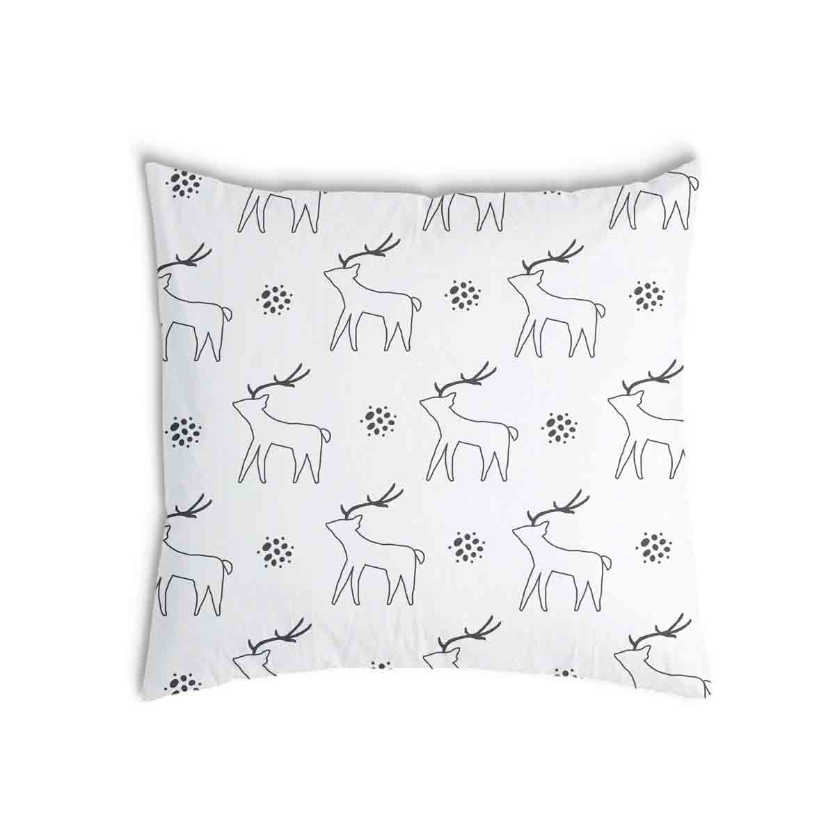 Almohada de salud blanca con ciervo