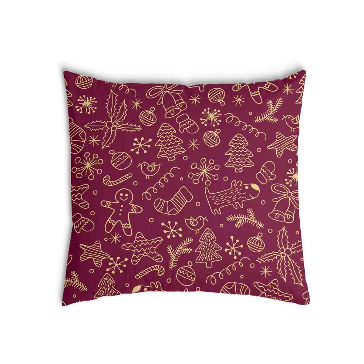 Almohada de salud roja con divertidos motivos navideños