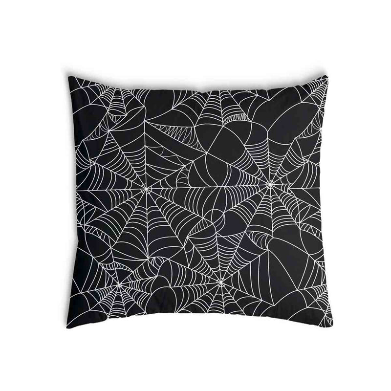 Almohada de salud negra con telaraña