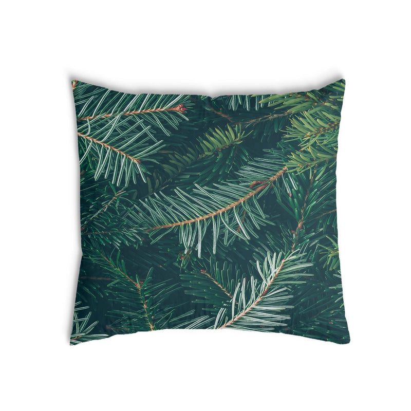 Almohada de salud con ramas verdes de abeto