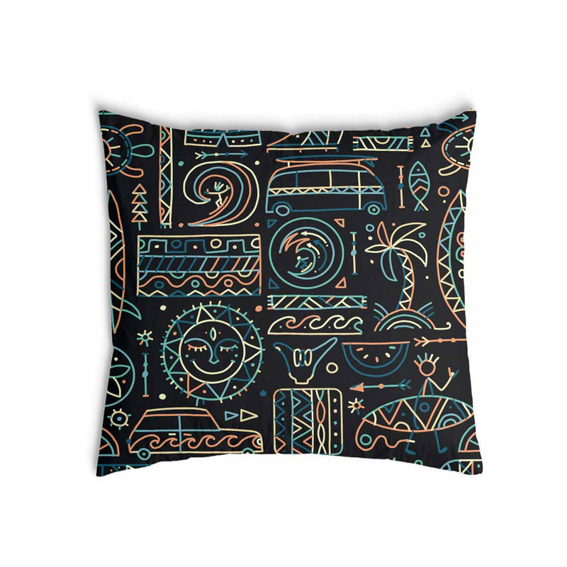 Almohada de salud con patrón hawaiano verde