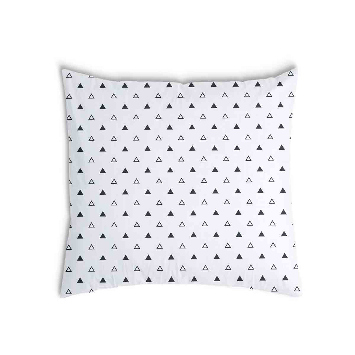 Almohada de salud blanca con triángulos negros