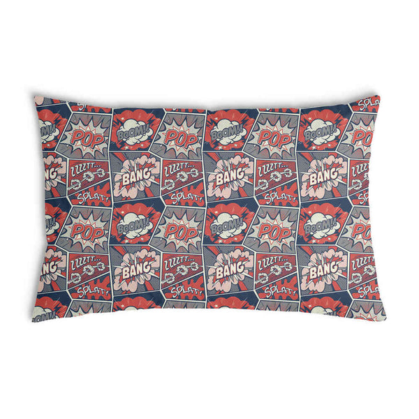 Almohada de salud roja con cómic