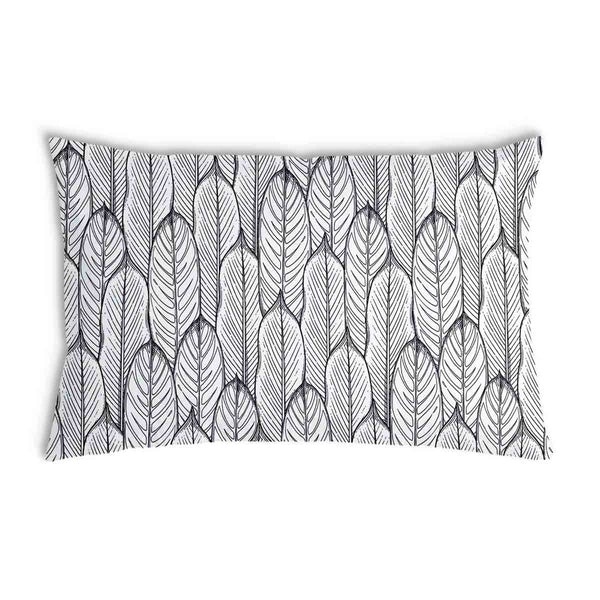 Almohada de salud gris con hojas de arce