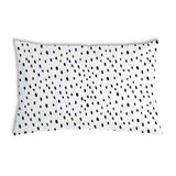 Almohada de salud blanca con muchos puntos pequeños