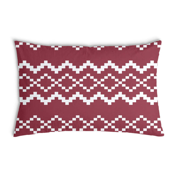 Almohada de salud con patrón navideño rojo
