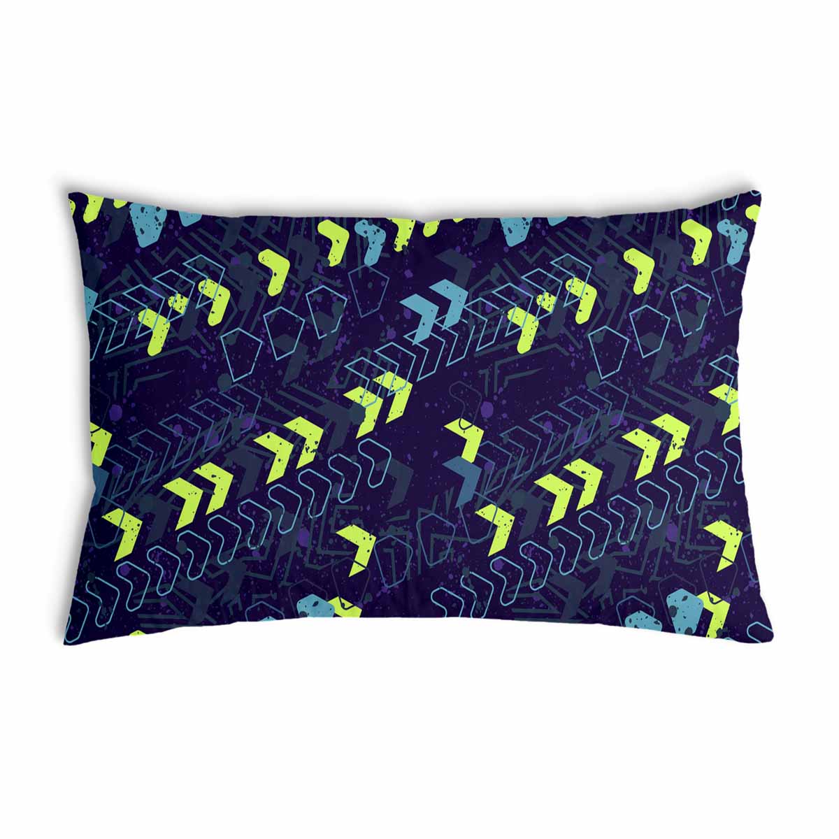 Almohada de salud azul oscuro con flechas