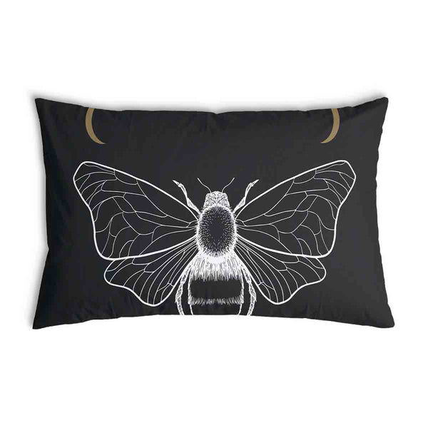 Almohada de salud negra con polilla