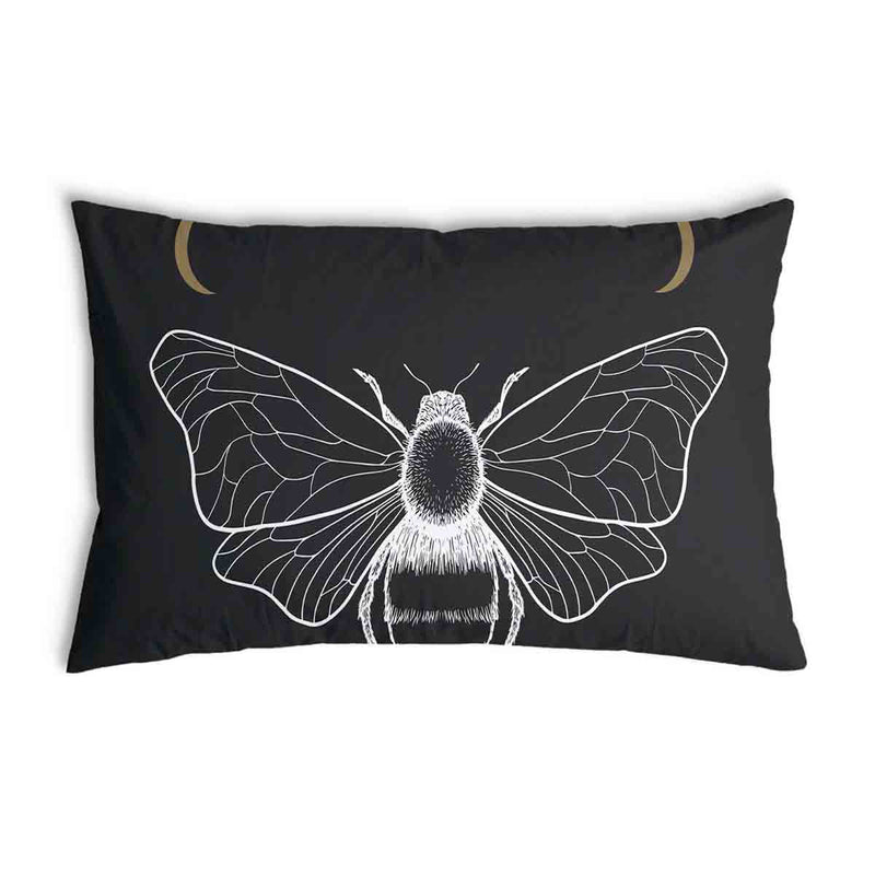 Almohada de salud negra con polilla