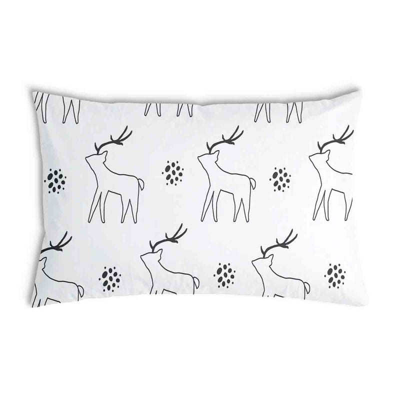 Almohada de salud blanca con ciervo
