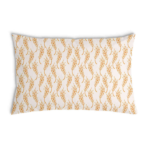 Almohada de salud blanca con trigo amarillo