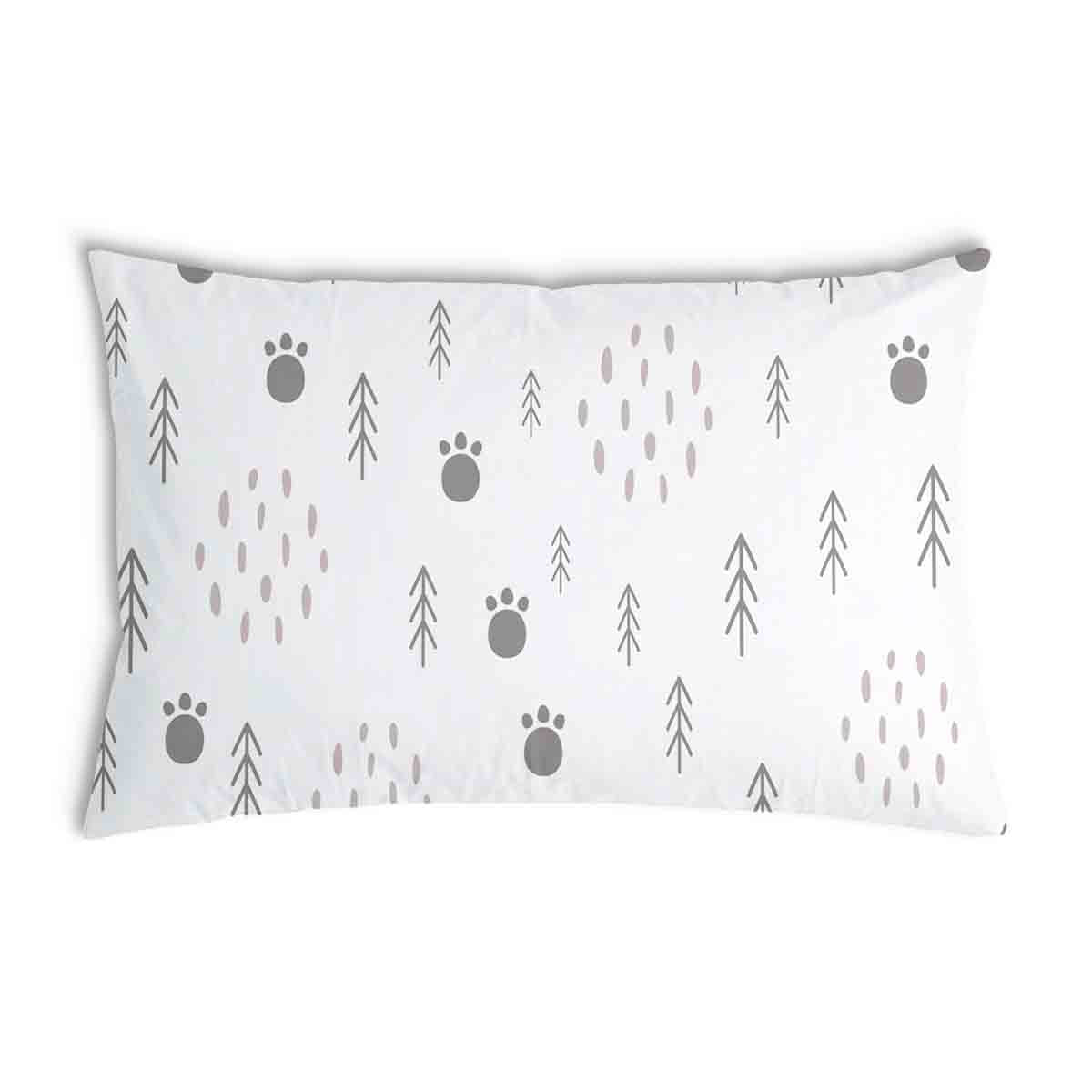 Almohada de salud Huellas de patas en el bosque