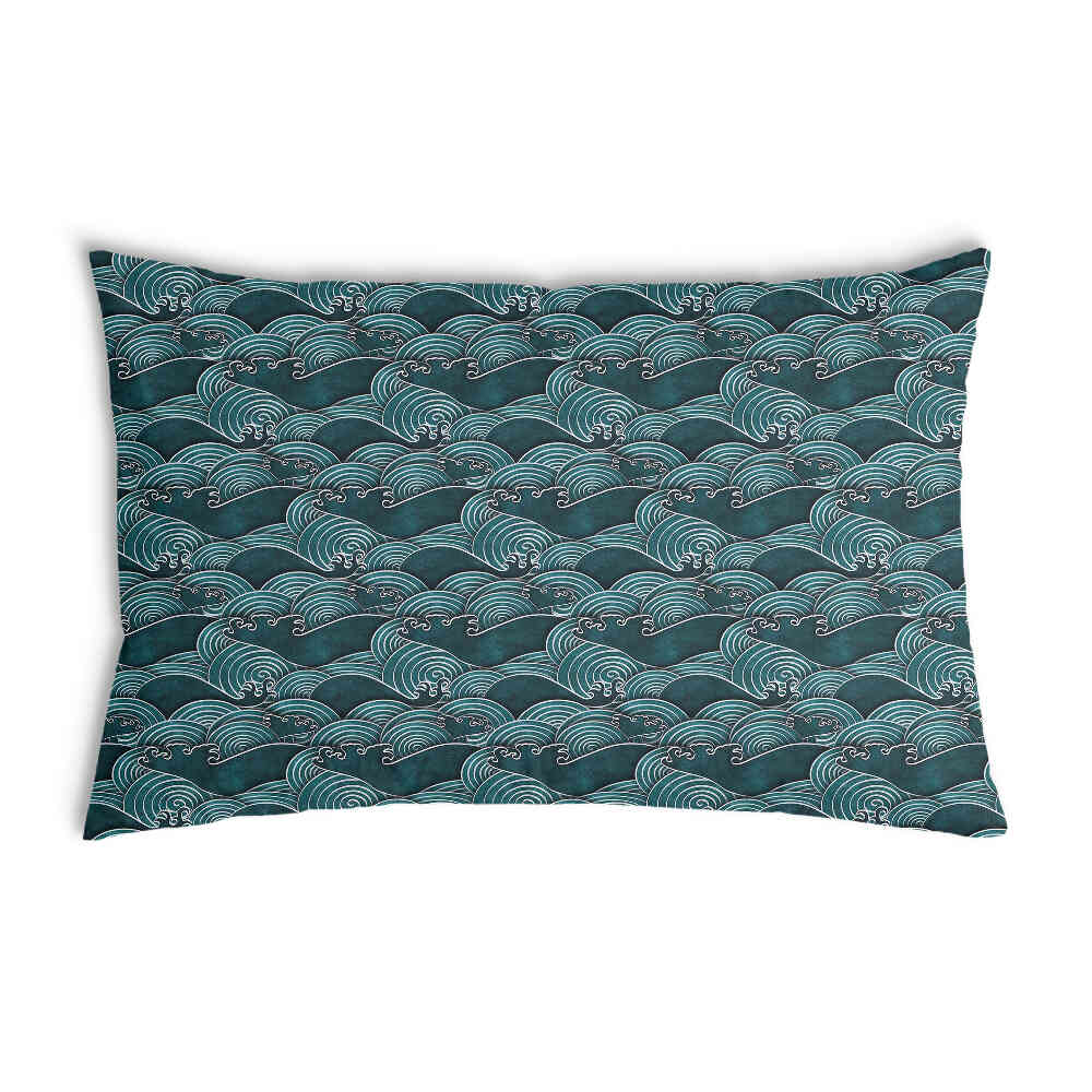 Almohada de salud ondas turquesa-verde
