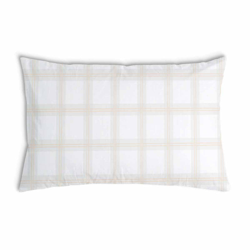 Almohada de salud naranja cuadros verdes