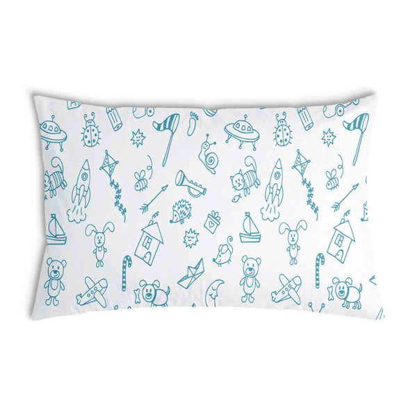 Almohada de salud blanca con juguetes