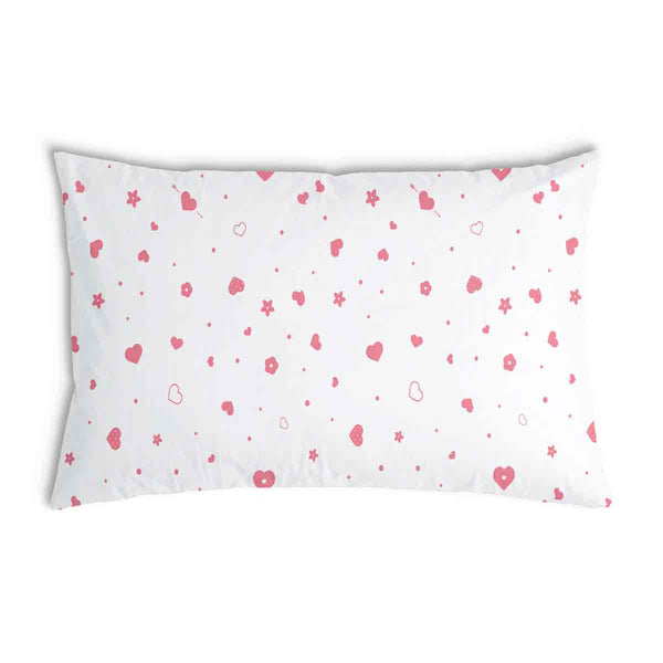 Almohada de salud corazones rosas y flores
