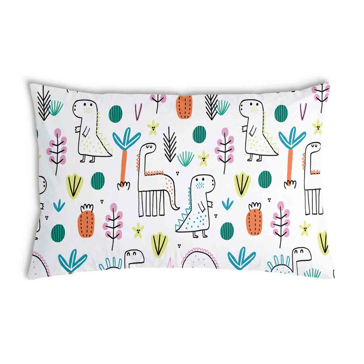 Almohada de salud con dinosaurios coloridos