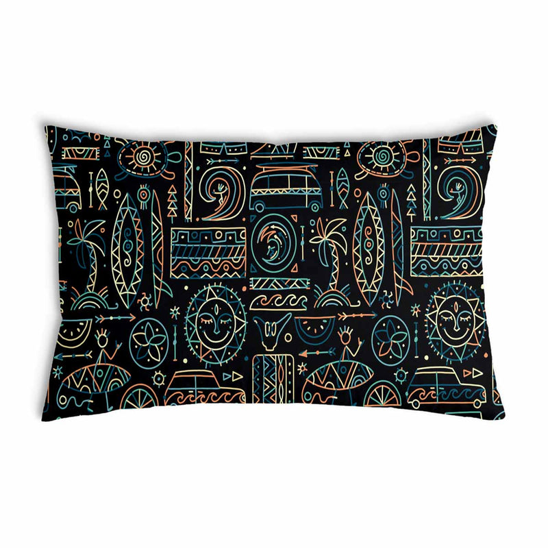 Almohada de salud con patrón hawaiano verde