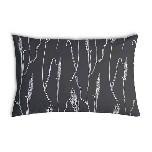 Almohada de salud gris oscuro con ramas blancas