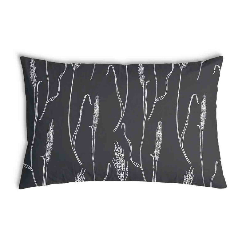 Almohada de salud gris oscuro con ramas blancas