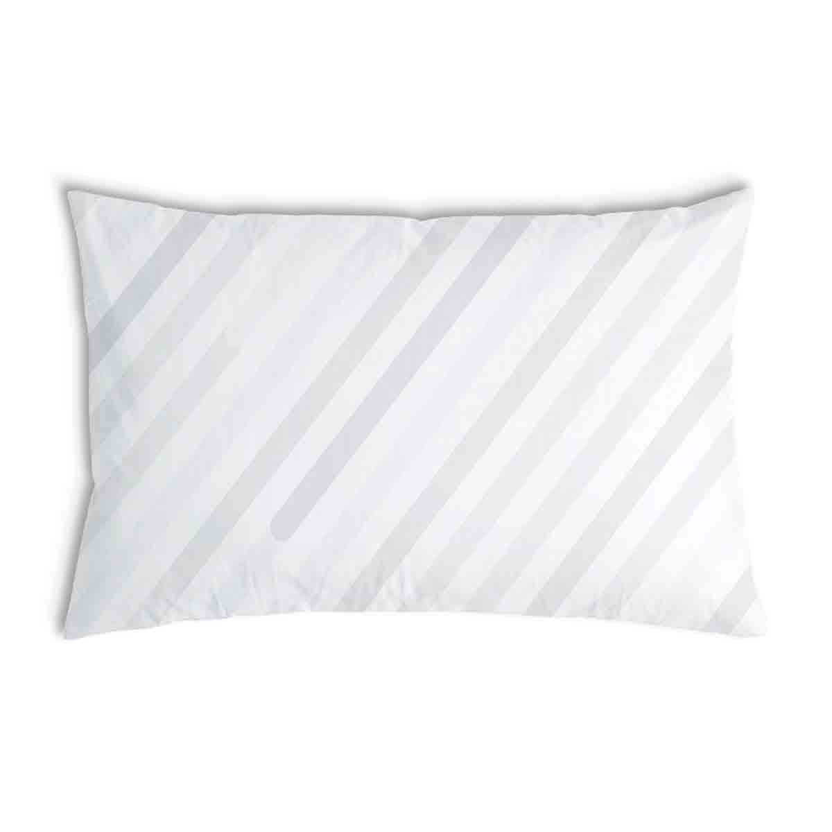 Almohada de salud blanca con delicadas rayas
