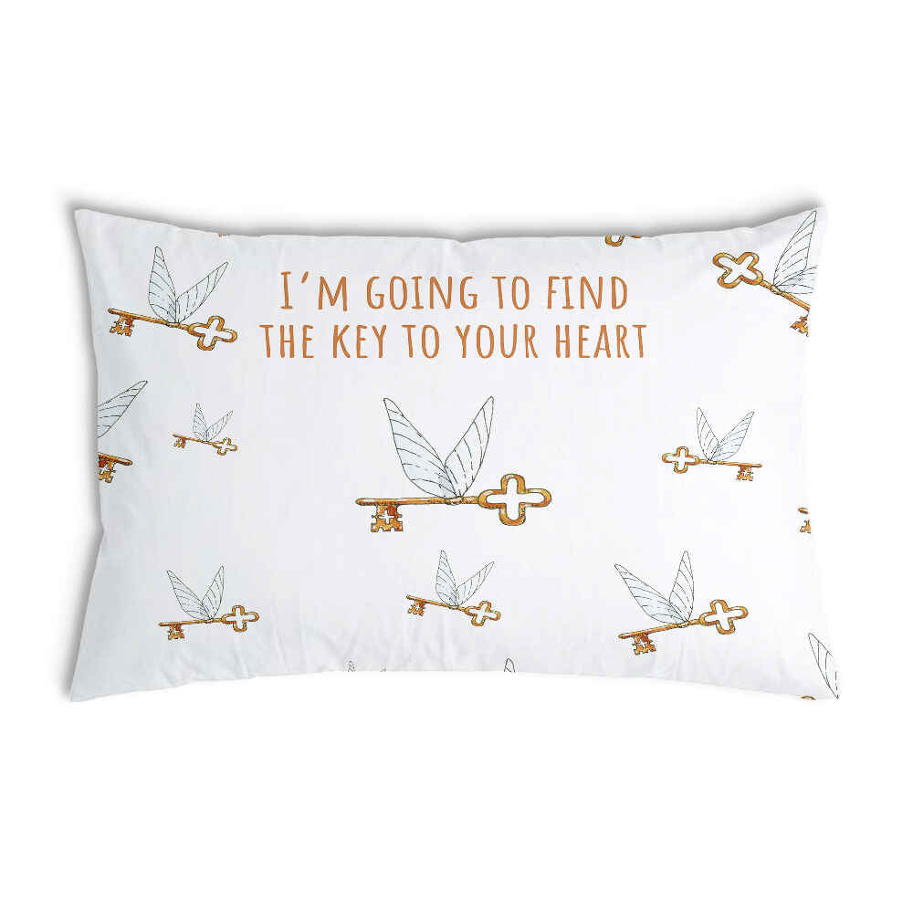 Almohada de salud blanca con llave voladora