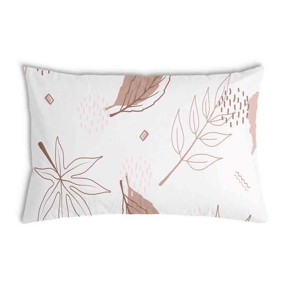 Almohada de salud rosa con hojas