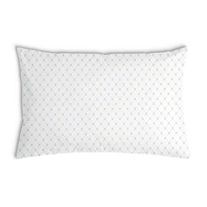 Almohada de salud blanca con estampado de flores