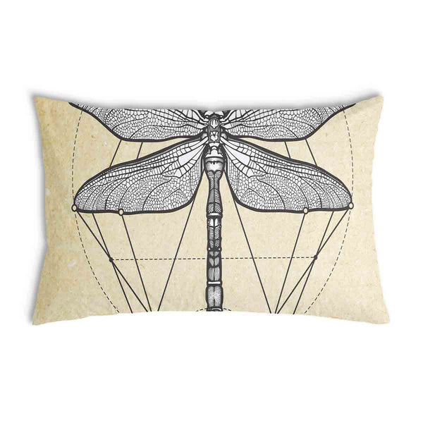 Almohada de salud amarilla con libélula
